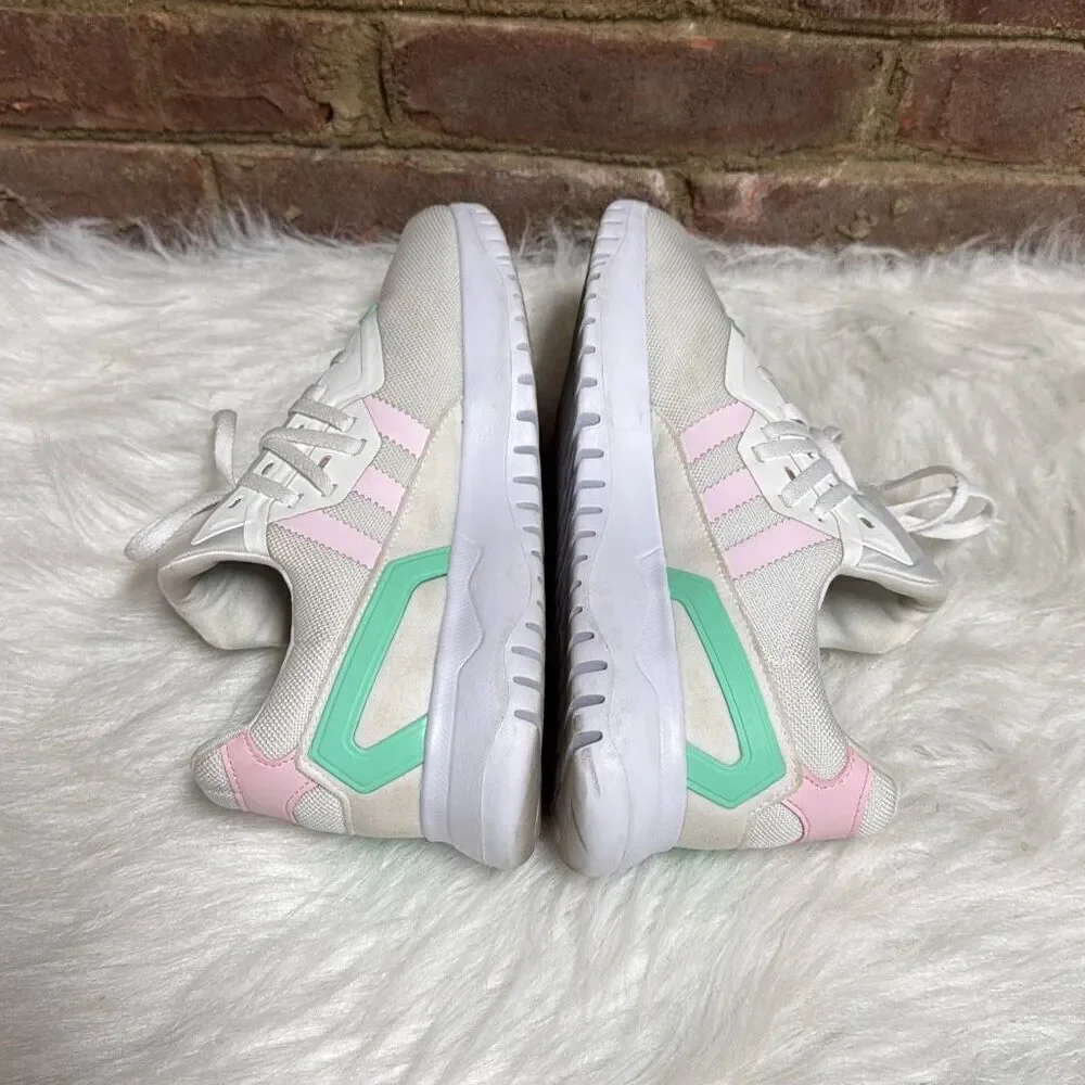 adidas white pink